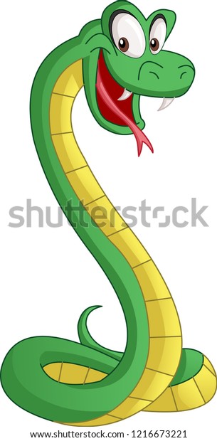 Happy King Cobra Cartoon Stock Vector Shutterstock