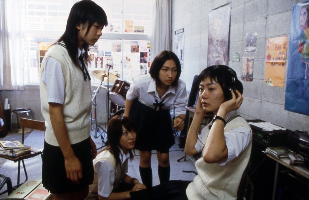 Subtitled japan schoolgirls art class with teacher