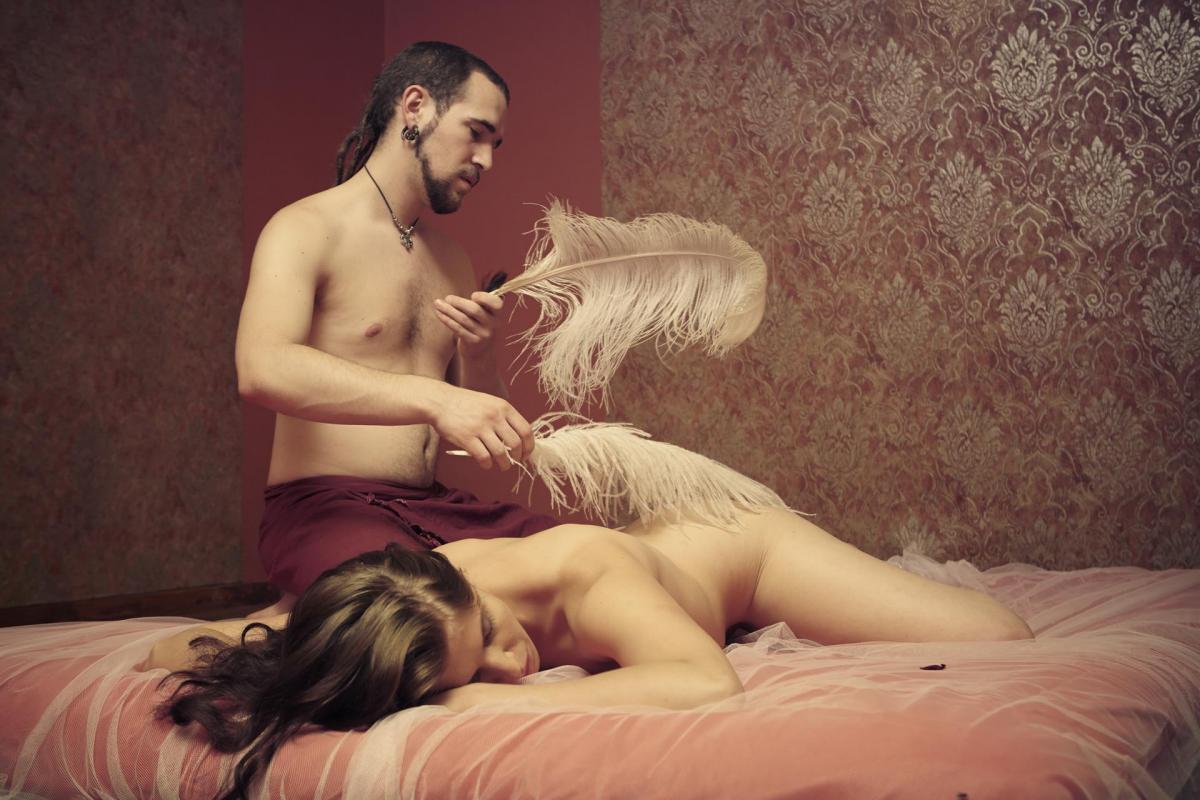 Women getting erotic massage