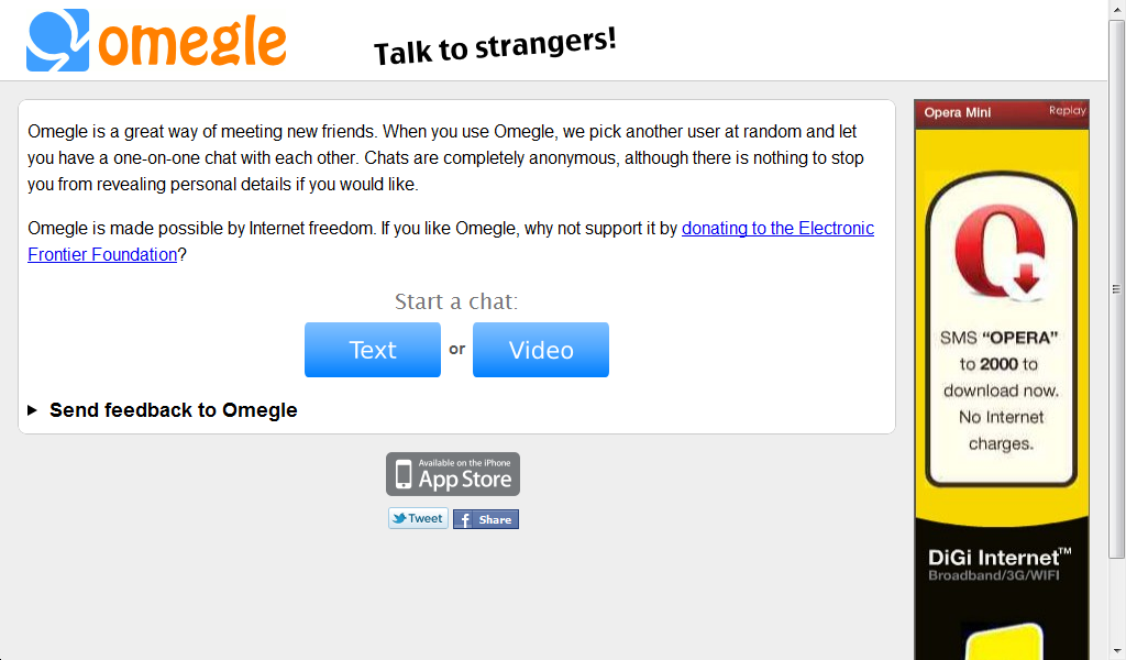 Omegle chat only female