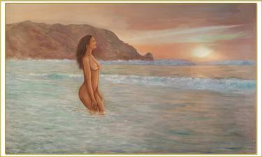 Women at a nude beach